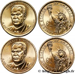 UNITED STATES OF AMERICA Lot de 2 monnaies de 1 Dollar Gerald R. Ford 2016 Denver