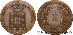 PORTUGAL 10 Réis Marie II (Maria) type 32 mm 1836