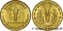 ÉTATS DE L AFRIQUE DE L OUEST (BCEAO) 10 Francs BCEAO masque / antilope 1977 Paris