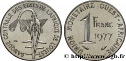 ÉTATS DE L AFRIQUE DE L OUEST (BCEAO) 1 Franc BCEAO masque / antilope 1977 Paris