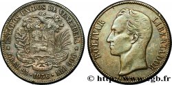 VENEZUELA 5 Bolivares Simon Bolivar faux en étain 1936 Philadelphie TB+