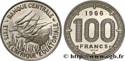 ÉTATS DE L AFRIQUE ÉQUATORIALE Essai de 100 Francs antilopes 1966 Paris FDC