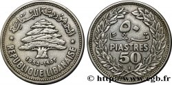 LIBAN 50 piastres Cèdre du Liban 1952 Utrecht TTB+