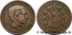 ESPAGNE 10 Centimos Alphonse XII 1878 Oeschger Mesdach & CO