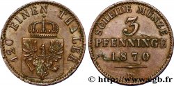 ALLEMAGNE - PRUSSE 3 Pfenninge 1870 Hanovre TTB