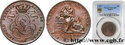BELGIQUE - ROYAUME DE BELGIQUE - LÉOPOLD Ier 5 Centimes 1851  SPL63 PCGS