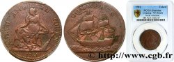 ÉTATS-UNIS D AMÉRIQUE Token ou 1/2 Penny 1781 Dublin