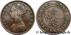 HONG KONG 1 Cent Victoria 1880  TB