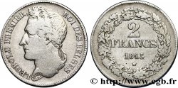 BELGIQUE 2 Francs Léopold Ier tête laurée 1843
