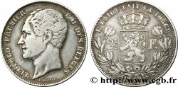 BELGIQUE 2 1/2 Francs Léopold Ier 2e type, grosse tête nue 1848 Bruxelles