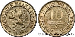 BELGIQUE 10 Centimes Léopold II légende flamande 1901