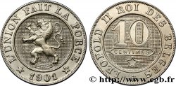 BELGIQUE 10 Centimes Léopold II légende française 1901