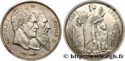 BELGIQUE 5 Francs, Cinquantenaire du Royaume (1830-1880) 1880 Bruxelles