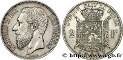 BELGIQUE 2 Francs Léopold II légende française 1867