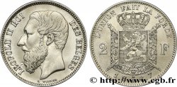 BELGIQUE 2 Francs Léopold II légende française 1867