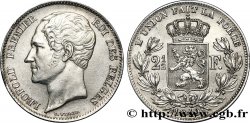 BELGIQUE 2 1/2 Francs grosse tête nue Léopold Ier 1849 Bruxelles