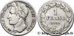 BELGIQUE 1 Franc Léopold Ier tête laurée 1835 Bruxelles