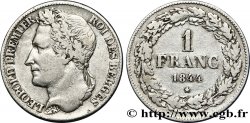 BELGIQUE 1 Franc Léopold Ier tête laurée 1844 Bruxelles