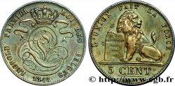 BELGIQUE 5 Centimes Léopold Ier, en bronze 1848