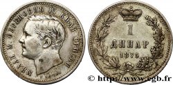 SERBIE 1 Dinar Milan Obrenovich IV 1875 Paris