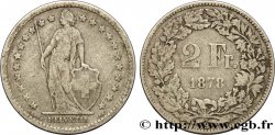 SUISSE 2 Francs Helvetia 1878 Berne