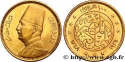 ÉGYPTE 100 Piastres or roi Fouad Ier 1929 / AH1348 1929