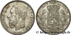 BÉLGICA 5 Francs Léopold II 1873 