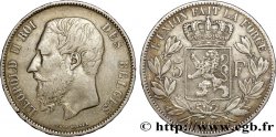 BELGIQUE 5 Francs Léopold II 1867  TB/TB+