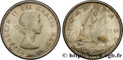 CANADA 10 Cents Elisabeth II 1961 