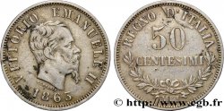 ITALIE 50 Centesimi Victor Emmanuel II 1863 Milan