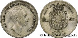 SWEDEN 1/16 Riksdaler Oscar I 1850
