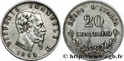 ITALIE 20 Centesimi Victor Emmanuel II 1863 Turin TTB