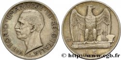 ITALIEN 5 Lire Victor Emmanuel III 1927 Rome 