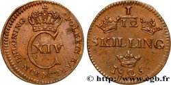 SWEDEN 1/12 Skilling Charles XIV 1825