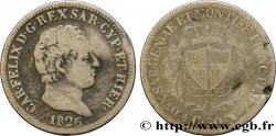 ITALIEN - KÖNIGREICH SARDINIEN 50 Centesimi Charles Félix 1826 Turin
