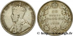 CANADA 50 Cents Georges V 1916 