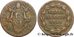 VATICAN AND PAPAL STATES 1/2 Baiocco 1848 Rome