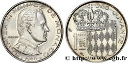 MONACO - PRINCIPAUTÉ DE MONACO - RAINIER III Essai de 1 Franc argent Rainier III 1960 Paris