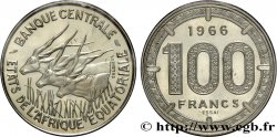 ÉTATS DE L AFRIQUE ÉQUATORIALE Essai de 100 Francs antilopes 1966 Paris