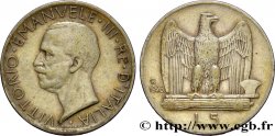 ITALIA 5 Lire Victor Emmanuel III 1926 Rome - R