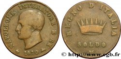ITALIE - ROYAUME D ITALIE - NAPOLÉON Ier 1 Soldo 1810 Milan TB