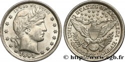 ÉTATS-UNIS D AMÉRIQUE 1/4 Dollar Barber 1893 Philadelphie SPL
