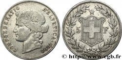 SVIZZERA  5 Francs Helvetia 1892 Berne