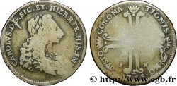 ITALIA - REGNO DE SICILIA 6 Tari du couronnement de Charles de Bourbon 1735 Palerme