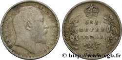 INDES BRITANNIQUES 1 Roupie Edouard VII 1906 Calcutta TB+/TTB