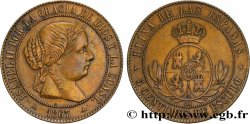 ESPAÑA 5 Centimos de Escudo Isabelle II / écu couronné 1867 Oeschger Mesdach & CO