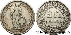 SUIZA 2 Francs Helvetia 1886 Berne - B
