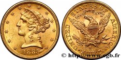 UNITED STATES OF AMERICA 5 Dollars  Liberty  1885 San Francisco