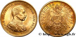 ALLEMAGNE - ROYAUME DE PRUSSE - GUILLAUME II 20 Mark, 3e type 1914 Berlin SPL