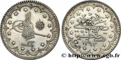 TURQUIE 5 Kurush au nom de Abdul Hamid II AH 1273 an 33 1907 Constantinople TTB+